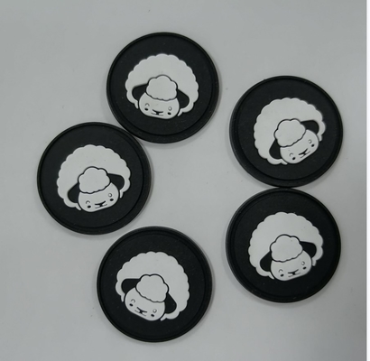 3D Washable Badge Silicone Rubber Labels Heat Transfer Customized