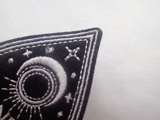 Black Spades Heart Embroidered Chenille Iron On Backing Sew On Cloth Patch