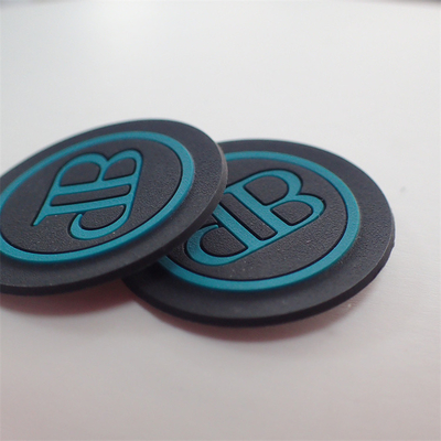 3D PVC Logo Raised Green Font Custom Logo Patches For Clothes