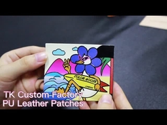 Custom Embossed Leather Patches Brand Name 청바지에 대한 타인 컬러 정품