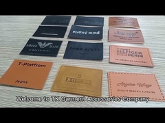 맞춤 맞춤형 엠보스 로고 청바지 옷용 정품 가죽 패치 / 가죽 라벨