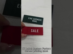 맞춤형 브랜드 로고 의류 라벨 스크린 인쇄 로고 의류의 직물 라벨