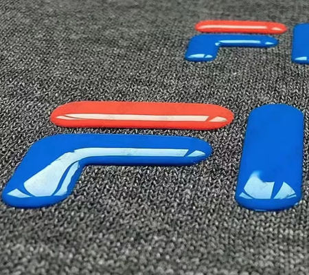 3D 엠보스 쉐인 로고 아이언-온 옷 열 고무 배지 실리콘 열 전송 패치