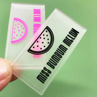 맞춤 투명한 PVC 고무 패치 의류 PVC 라벨 맑은 실리콘 패치