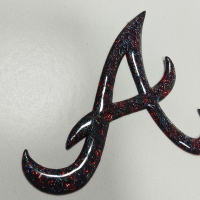 고주파 3D TPU 에보스 로고 가방에 대한 빨간 금속 열 전달 라벨