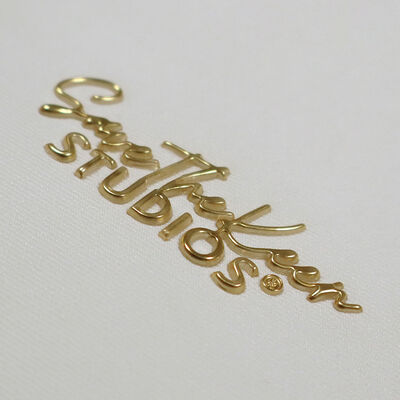 Custom Gold TPU Heat Transfer Logo  3D Embossed Transfer Label for Apparel