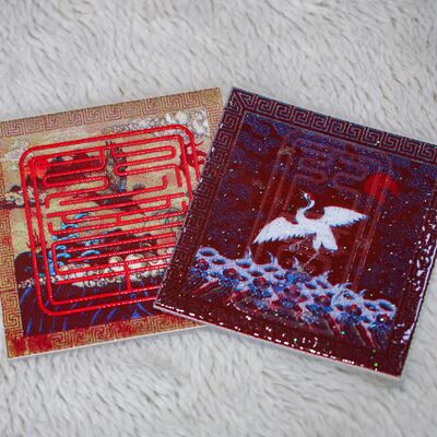 맞춤형 직물 실크 스크린 인쇄 라벨 - 레오파드 패턴 브랜드 로고 의류 액세서리 의류 패치