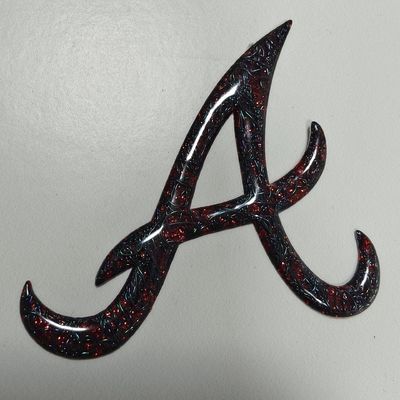 고주파 3D TPU 에보스 로고 가방에 대한 빨간 금속 열 전달 라벨